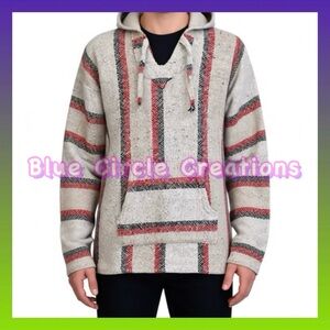 Industrias de Cuauhtenco Striped Baja Authentic Vintage Hoodie Long Sleeves Lg